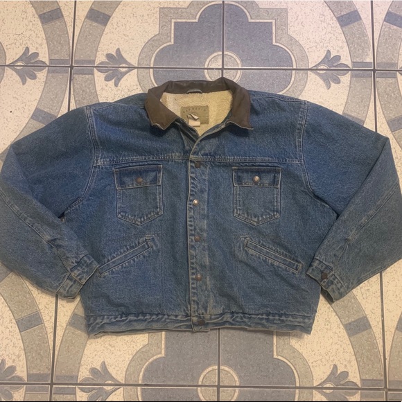 GAP Other - Vintage GAP Sherpa Lined Denim Jacket Sz XL